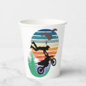 オートバイ、パラシュート、アウトドア 紙コップ (正面)