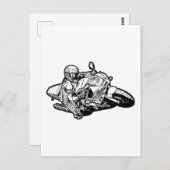 オートバイ ポストカード (正面/裏面)