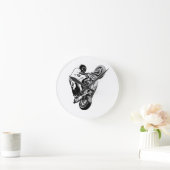 オートバイ ラウンド壁時計 (ホーム)