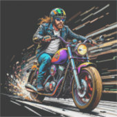 オートバイ・レース シール (正面)