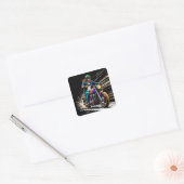 オートバイ・レース スクエアシール (封筒)