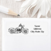 「オートバイ」差出人住所ラベル ラベル (インサイチュ)