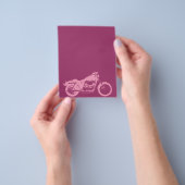 オートバイ–309413オートバイのピンクのバイク チラシ (手)