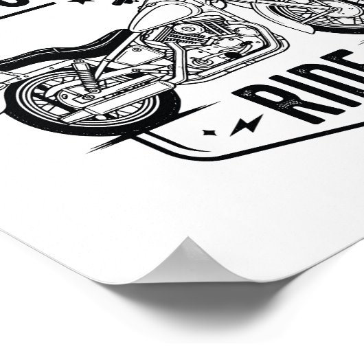 オートバイinデザートサボスウエスタンセット(2) ポスター (角)