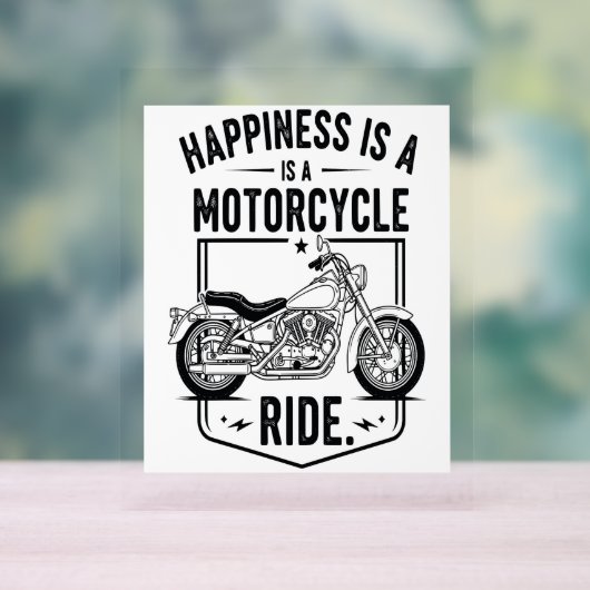 オートバイinデザートサボスウエスタンセット(3) アクリルサイン (ニュートラル)