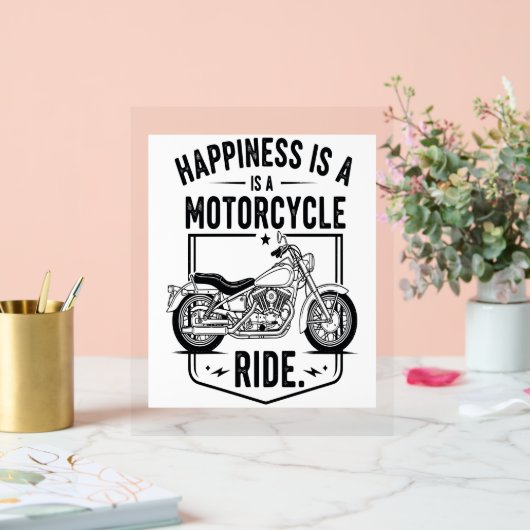 オートバイinデザートサボスウエスタンセット(3) アクリルサイン (ウェディング)