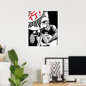 オートバイTシャツ ポスター (ホームオフィス)