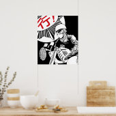 オートバイTシャツ ポスター (キッチン)