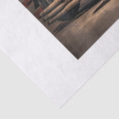 オートバイUSAフラグレトロバイクもしくは自転車に乗る人 薄葉紙 (詳細)