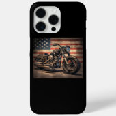 オートバイUSAフラグレトロバイクもしくは自転車に乗る人 Case-Mate iPhoneケース (裏面)