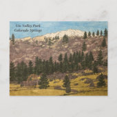 オートバレーパークコロラド春イラストレーション ポストカード (正面)