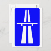 オートバーン標識 ポストカード (正面/裏面)