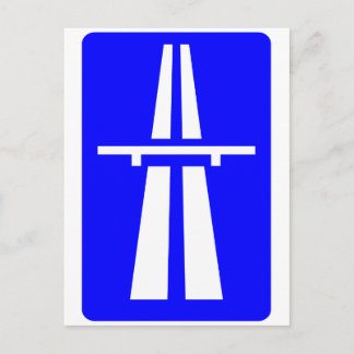 オートバーン標識 ポストカード