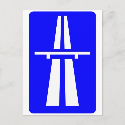 オートバーン標識 ポストカード (正面)