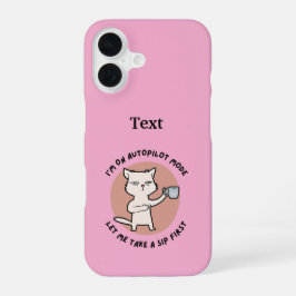 オートパイロットモードおもしろいCat iPhone 16ケース