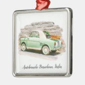 オートビアンチビアンシナ|イタリアのミニカル メタルオーナメント (左)