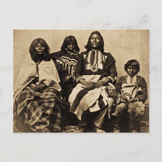 オートファミリーヴィンテージステレオビューセピア ポストカード (正面)