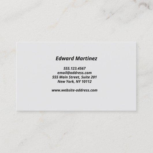 オートブラックダイヤモンドプレートメタリック 名刺 (裏面)