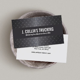 オートブラックダイヤモンドプレートメタリック 名刺