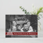 オートブラック&ホワイトハッピーホリデーズツスタイリッシュリー シーズンカード (スタンド正面)