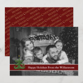 オートブラック&ホワイトハッピーホリデーズツモダンリー シーズンカード (正面/裏面)