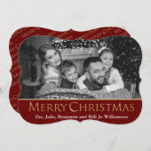 オートブラック&ホワイトフォトクリスマファンシース シーズンカード (正面/裏面)