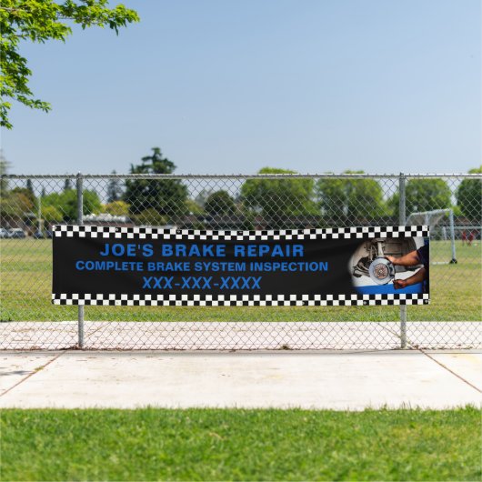 オートブレーキ修理工場のパーソナライズ 横断幕 (インサイチュ)