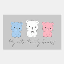 オートベсアーキュブ、スケッチ子供へ 長方形シール