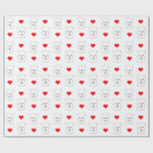 オートベсアーキュブ、ボウタイマン、赤いハート ラッピングペーパー (フラット)