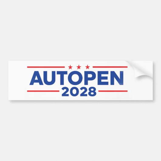 オートペン 2028 バンパーステッカー (正面)