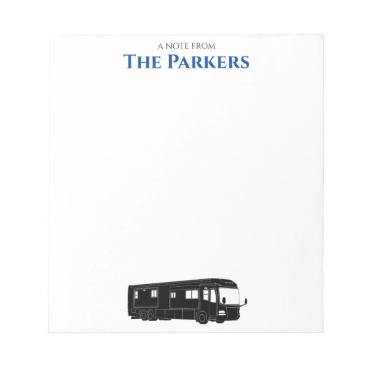 オートホーム/ RV / Camping – メモパーソナライズされた帳 ノートパッド (正面)