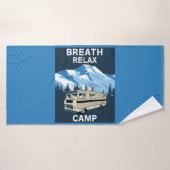 オートホームRV |キャンパー | Travel Van |レトロマグ バスタオル (バスタオル)