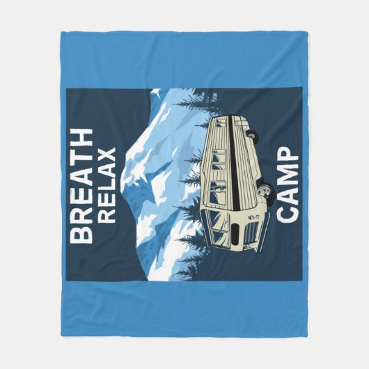 オートホームRV |キャンパー | Travel Van |レトロマグ フリースブランケット (正面)