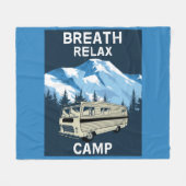 オートホームRV |キャンパー | Travel Van |レトロマグ フリースブランケット (正面(横))