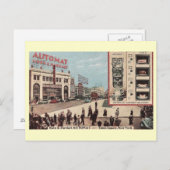 オートマットカフェテリア，ニューヨーク市ヴィンテージ ポストカード (正面/裏面)