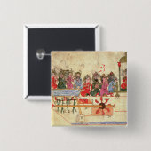 オートマトンが付いているボート、イラストレーション 缶バッジ (正面&裏面)