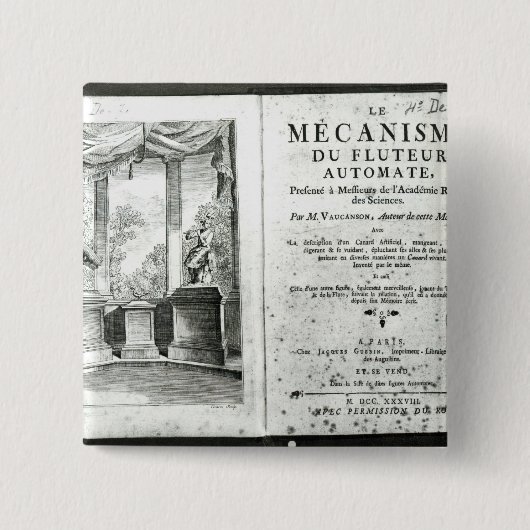 オートマトン、frontispieceのイラストレーション 缶バッジ (正面)