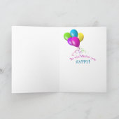 オートミールの干しぶどうのクッキーおよびコーヒー誕生日 カード (内部)