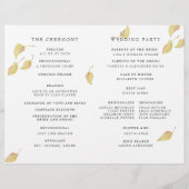 オートミール秋のチャペル結婚式プログラム (裏面)