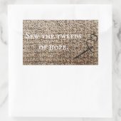 オートミール雑草の希望 長方形シール (バッグ)