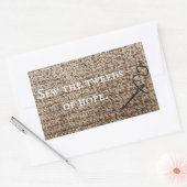 オートミール雑草の希望 長方形シール (封筒)