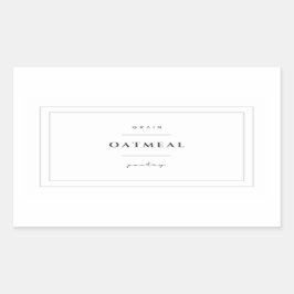 オートミール食品ラベルシール 長方形シール