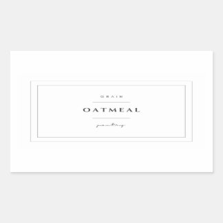 オートミール食品ラベルシール 長方形シール