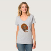 オートムンカラーの七面鳥の葉 Tシャツ (正面フル)