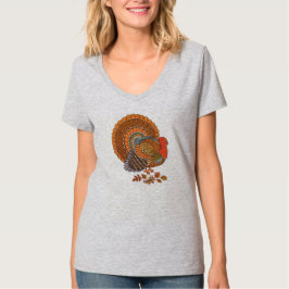 オートムンカラーの七面鳥の葉 Tシャツ