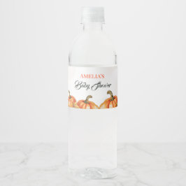 オートムンガードベビーシャワーの水彩ドリンクラベル ペットボトルラベル