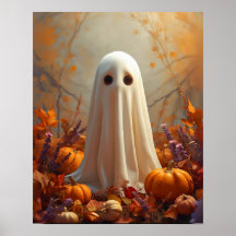 オートムンゴースト – ハロウィンと秋を感じるポスター