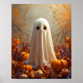オートムンゴースト – ハロウィンと秋を感じるポスター ポスター