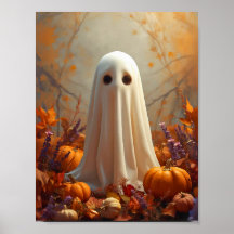 オートムンゴースト – ハロウィンと秋を楽しむポスター