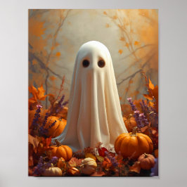 オートムンゴースト – ハロウィンと秋を楽しむポスター ポスター